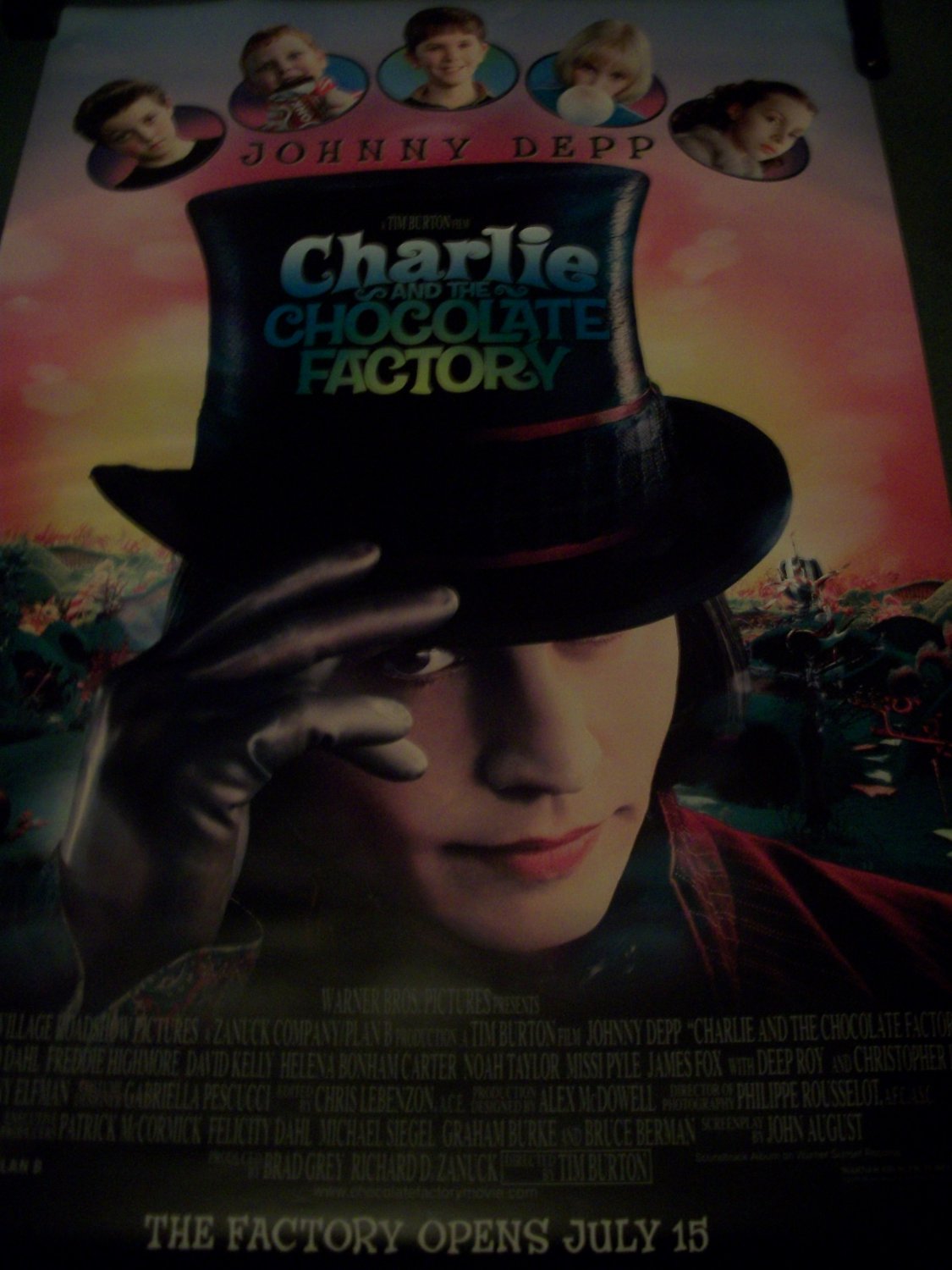 Charlie and the Chocolate Factory Johnny Depp Original Movie Poster