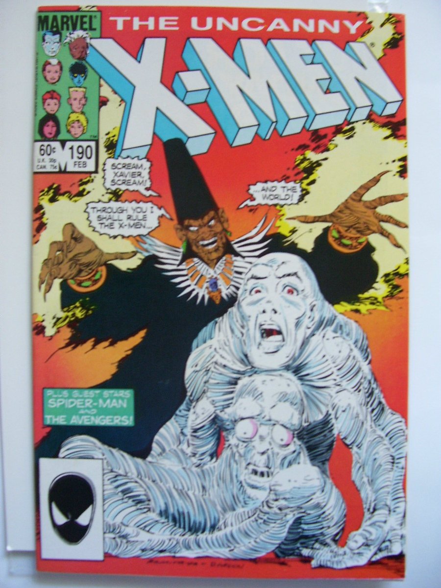 Uncanny X-men #190 Wizard Kulan Gath turns backtime on Manhanttan;Avengers,SP