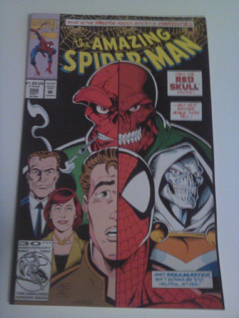 Amazing Spiderman #366 What's the truth behind spidey's parents .Red Skull knows
