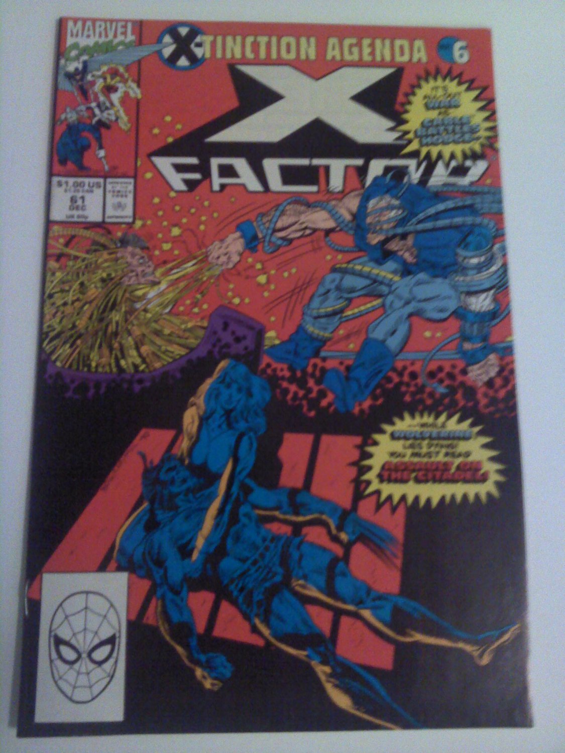 X-factor #61 Cable Vs Hodge while Wolverine lies dying X-tinction Agenda #6