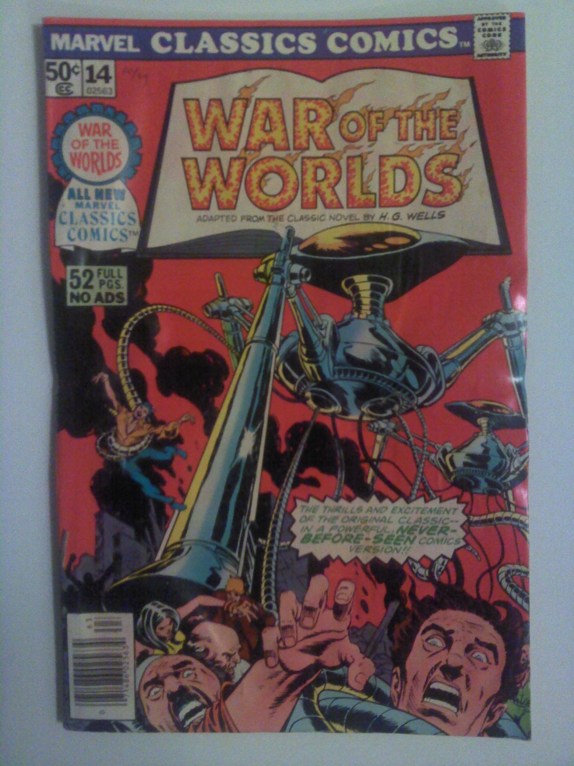 Marvel Classics Comics #14 War of the Worlds 52 pages no Ads