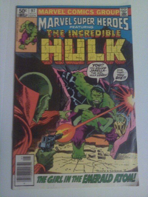 Marvel Super-Heroes Incredible Hulk #97 The Girl In the Emerald Atom!