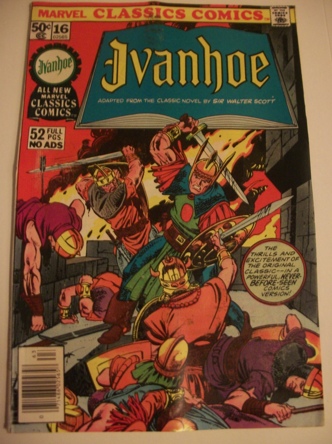 Marvel Classics Comics #16 Ivanhoe 52 pages no Ads