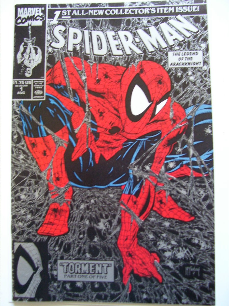 Spiderman #1 Silver Edition by Mcfarlane Torment pt.1 Vs. The Lizard