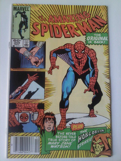 Amazing Spiderman #259 The Original is Back! Mary Jane Watson Origin,Hobgoblin