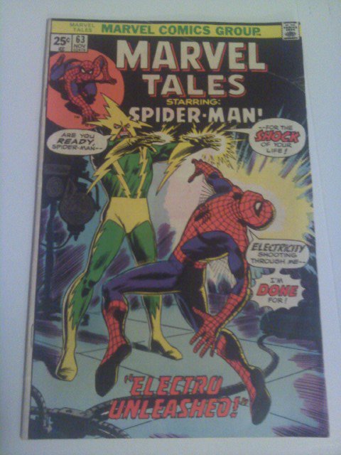 Marvel Tales #75 Origin ,63Electro,68 Unmasked,72Capt.stacy'sfuneral,57 Lizard
