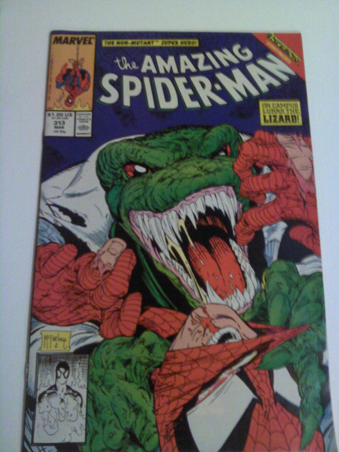 Amazing Spiderman #313 Spiderman Vs. The Lizard- movie villain by Mcfarlane