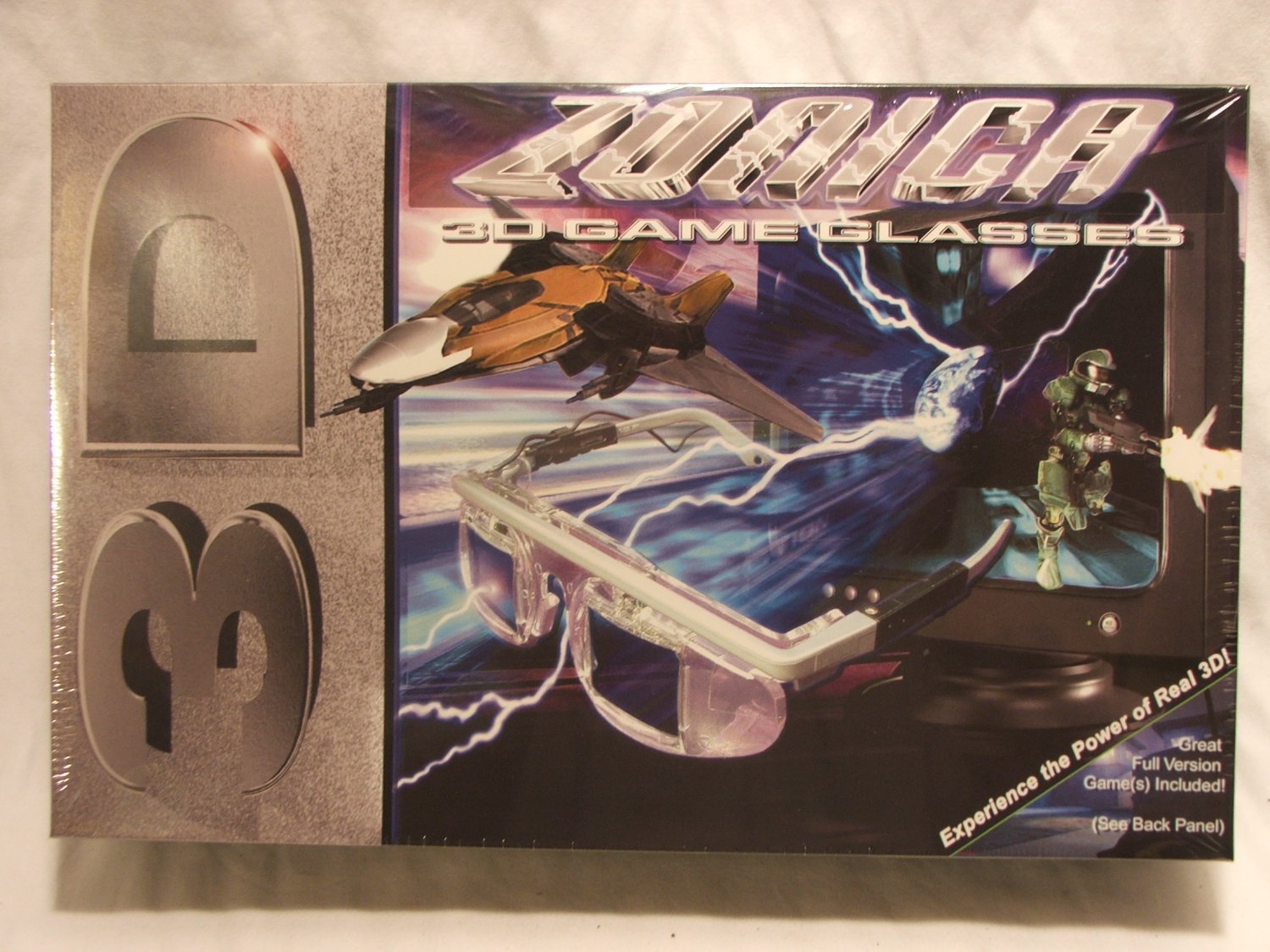 ZONICA STEREO 3D GAME GLASSES SYSTEM+ GAME- NEW IN BOX!