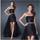 Evening dress with train length