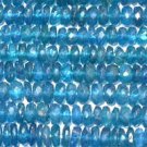 Wholesale Blue Apatite Faceted Rondelle Beads in 5X6mm