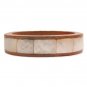 NEW INLAID MOTHER OF PEARL COCOA WOOD BANGLE BRACELET