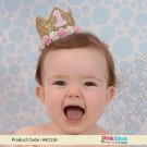 Pink Blue India Birthday Crown | 1st Girl Birthday Crown | Gold + Pink Crown