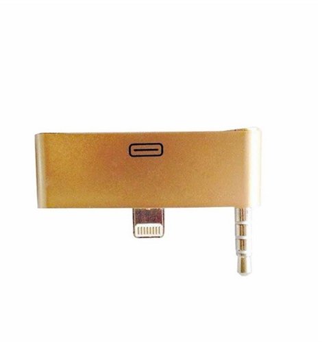 Gold 8 pin 30 AUDIO Adaptor Adapter Converter CONNECTOR for iPhone 4 to 5 5S 5C