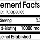 Vitamins Because:Biotin Maximum Strength 10000 mcg - 200 Capsules Each