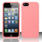 Pink Rubber TPU Solid High Gloss Case Cover Apple iPhone 5 w/2 screen protector
