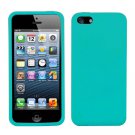 Baby Blue TPU Rubber Soft Silicone Skin Case Cover for iPhone 5 w/screen protect