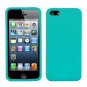 Baby Blue TPU Rubber Soft Silicone Skin Case Cover for iPhone 5 w/screen protect