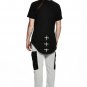 triple layering cross kpop loose fit t-shirt