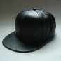 polished patent leather concert hip hop black snapback hat