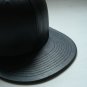 polished patent leather concert hip hop black snapback hat