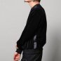 black street wear velvet pullover sweater side split tee hip hop