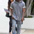 Hip Hop Gray Side Split Hoodie Tee