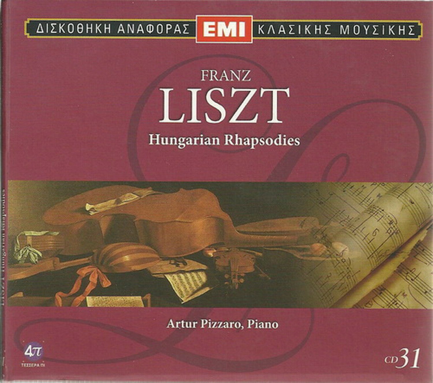 Franz Liszt Hungarian Rhapsodies Artur Pizzaro 9 Tracks Cd 0003