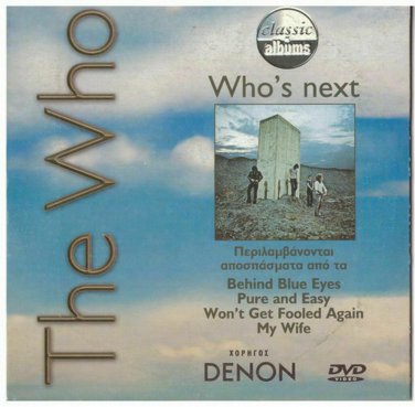 THE WHO WHO'S NEXT documentary R2 DVD