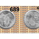 1990 Egypt Silver Coins, The Union of African Parliaments , Uncirculated, 5 P.
