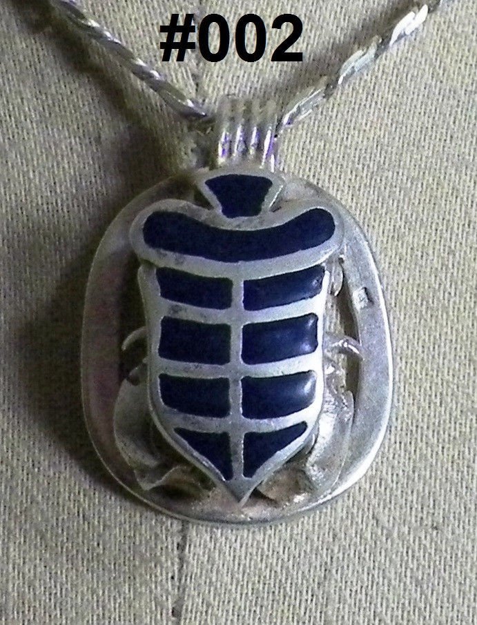 Hall marked Egyptian Pharaonic Silver Pendant  "Scarab" variety as pictured