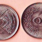Egypt Coins Metal-Munzen-M​onedas LOT x7 Coins Egypt  5 Piastres1972-1976 Rare