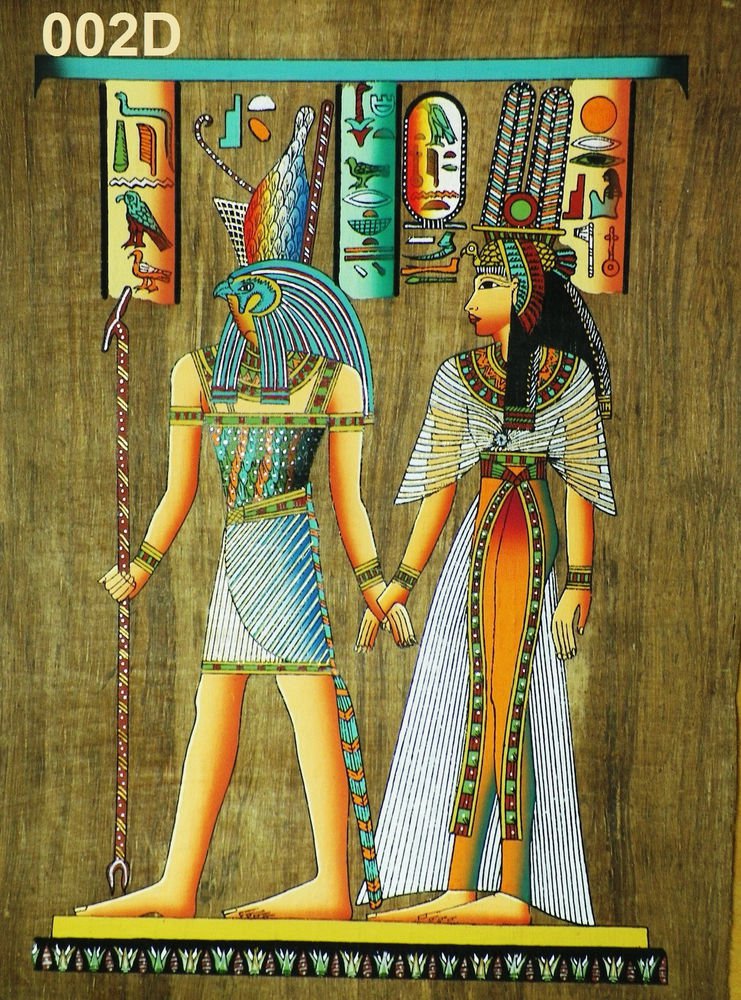 Egyptian, Pharaonic, Authentic Papyrus Paint size 40x60 cm16