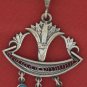 Hall marked Egyptian Silver (Key of life, Louts flower) with Natural Turquoise