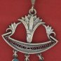 Hall marked Egyptian Silver (Key of life, Louts flower) with Natural Turquoise