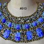 Egyptian Queen Cleopatra style Pharaoh's Necklace/Collar Mummy Faience Beads
