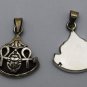 Hall marked مصر Egyptian Pharaoh Silver Pendant ,800,Ankh ,Lotus and Scarab