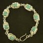 Hall marked Egyptian Pharaoh Silver Bracelet, 800, with German Turquoise Scarab