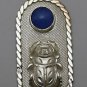 Hall marked Egyptian Pharaoh Silver Pendant 800,Cartouche with Scarab &Lapis