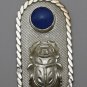 Hall marked Egyptian Pharaoh Silver Pendant 800,Cartouche with Scarab &Lapis