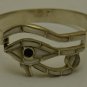Hall marked Egyptian مصر Pharaoh Silver Bracelet, 800, Eye of Horus, Pearl ,Onyx