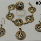 Egyptian,Bedouin Tribal Gypsy style Brass Bracelet/pendant/earring/Ring set 4