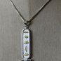 PUT YOUR hieroglyphic NAME with 18 Karat Gold On Elegant Pendant Silver CARTOUCH