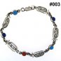 Hall marked Egyptian Pharaoh Silver Bracelet, 800,Cartouche with Lapis,Turquoise