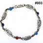 Hall marked Egyptian Pharaoh Silver Bracelet, 800,Cartouche with Lapis,Turquoise