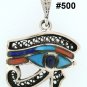 Hall marked Egyptian Silver (Eye of Horus) with Natural Lapis Turquoise & Coral