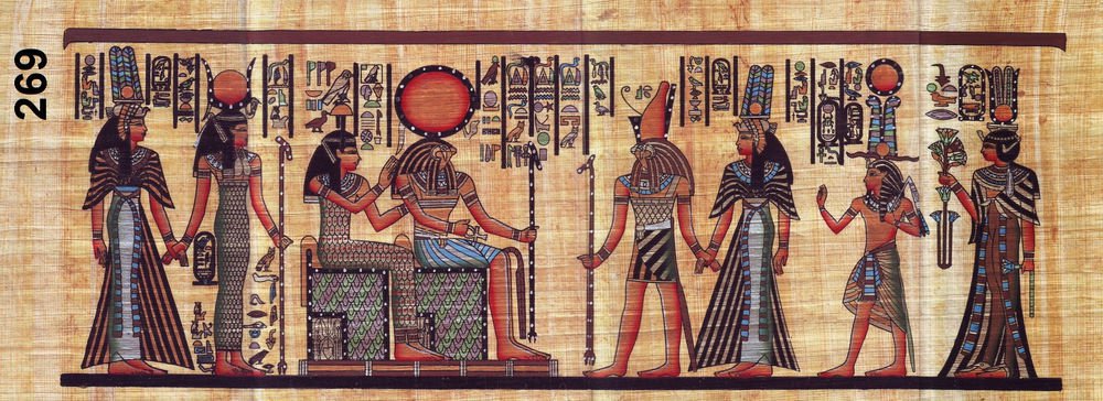 Egyptian, Pharaonic, Authentic Papyrus Paint size 30x80 cm(12"x32") , Variety