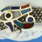 Hall marked Egypt Египет Ägypten Pharaoh Silver Cuff Bracelet,800,Eye of Horus