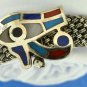 Hall marked Egypt Египет Ägypten Pharaoh Silver Cuff Bracelet,800,Eye of Horus
