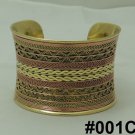 Handmade Egyptian Bedouin Siwa Vintage Brass costume Jewelry One Cuff Bracelet