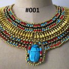 Egyptian Queen Cleopatra style Pharaoh's Necklace Collar Handmade Fast shipping